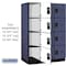 Salsbury Industries 4 Tier Designer Locker, 54"Wx76"Hx24"D, 12 Door, Blue 18-24364BLU - alternate 4